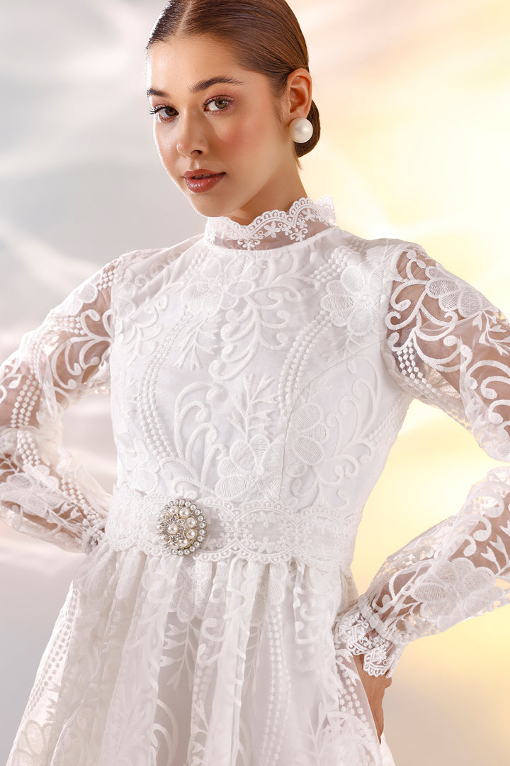 White organza mini dress