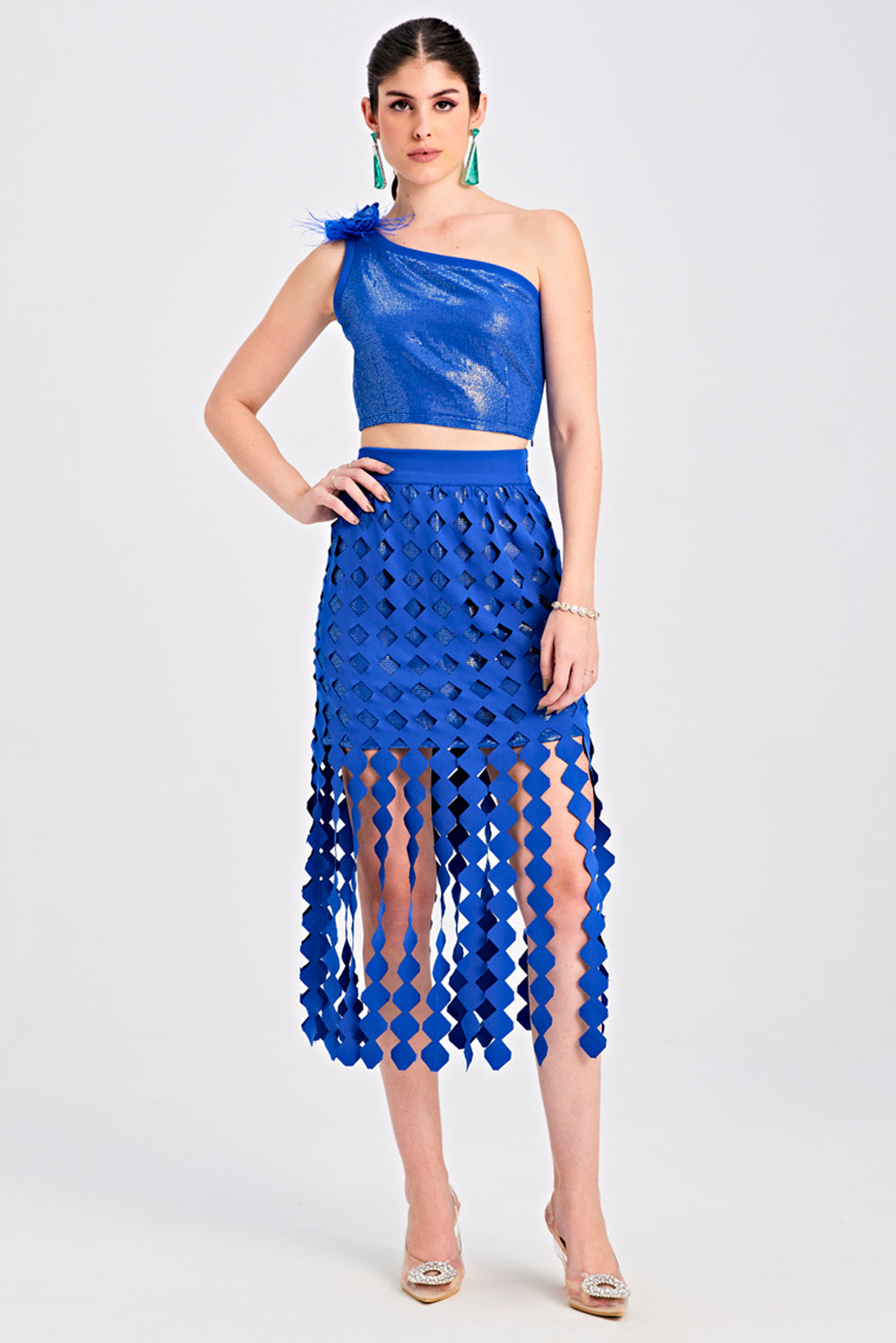 Electric Blue Glister Skirt