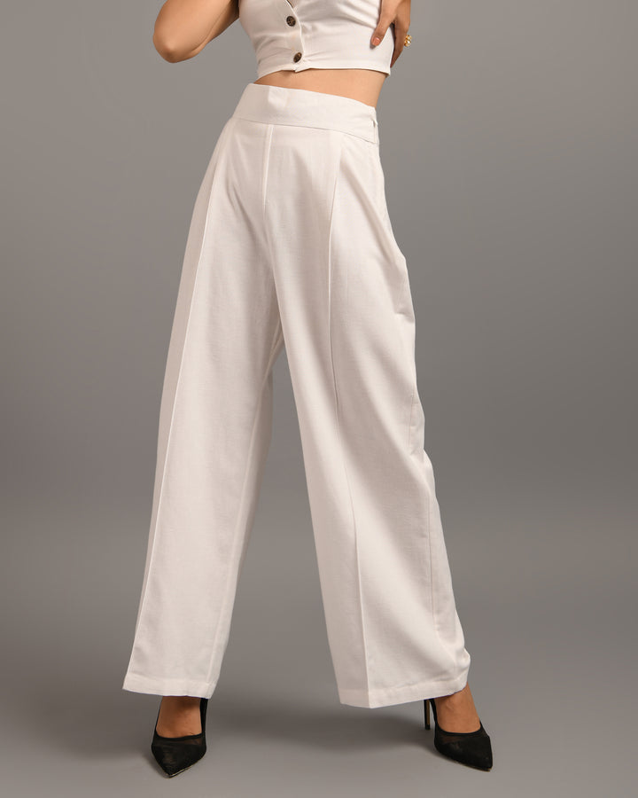 Iris White Linen Pants